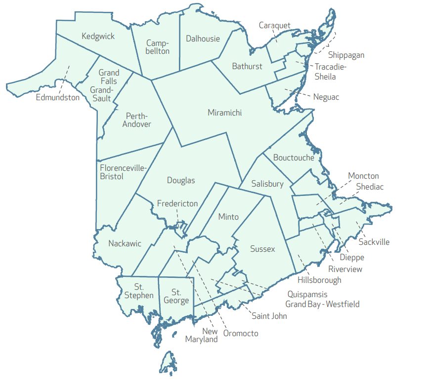 Maps of health zones and NBHC communities New Brunswick Health Council